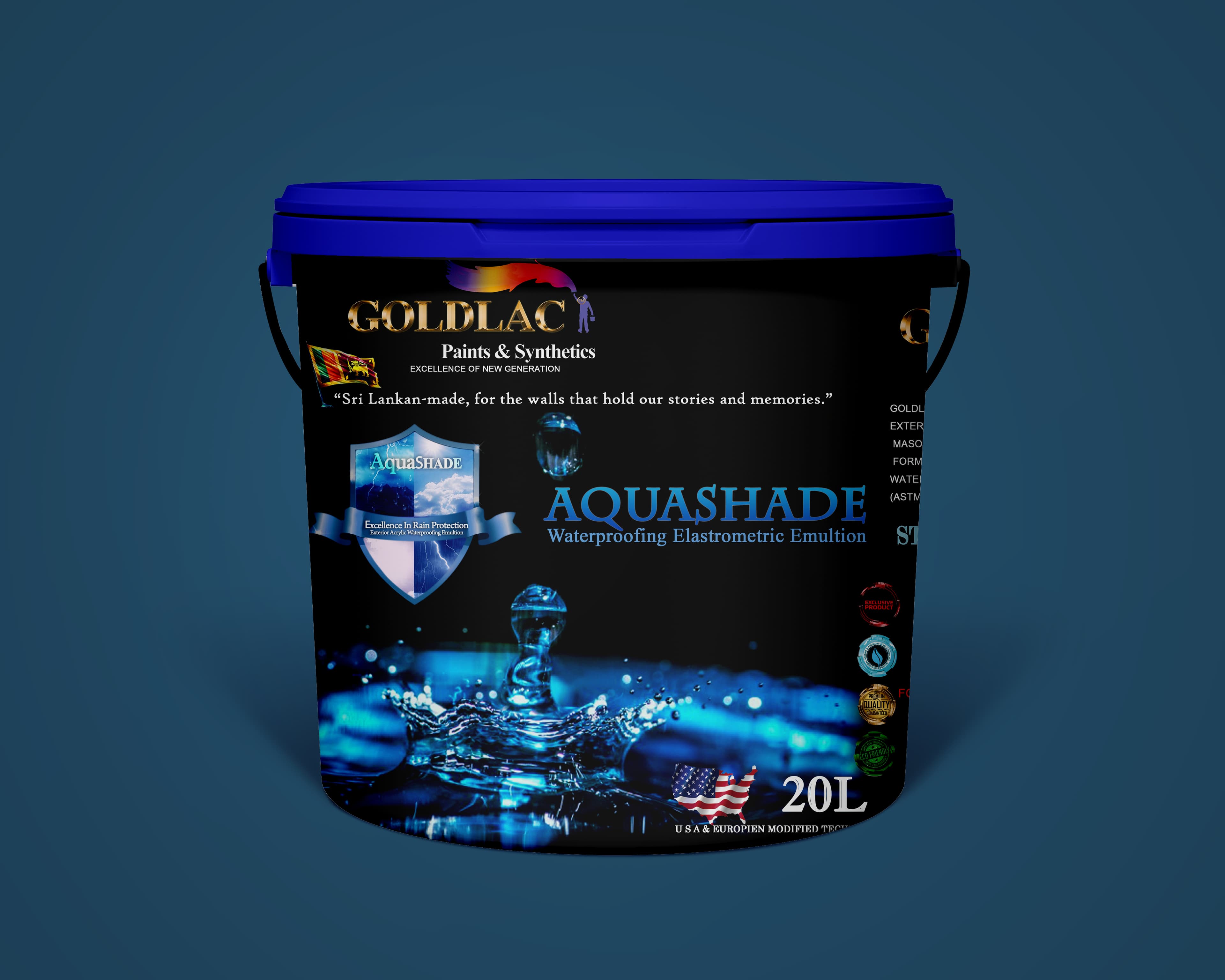 Aquashade Exterior Waterproofing Paint - Premium Quality Paint by Goldlac Paints